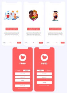 How to Create Onboard and Login Screens for a Dating App Template in Figma